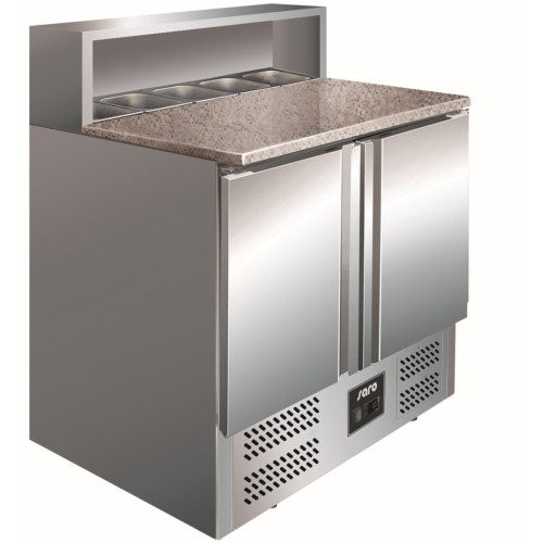 Pizzatisch Modell GIANNI PS 900 mit Aufsatz 5 x GN 1/6