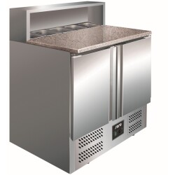 Pizzatisch Modell GIANNI PS 900 mit Aufsatz 5 x GN 1/6