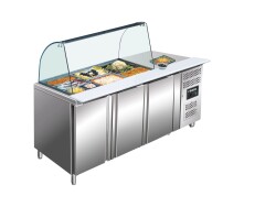 Saladette mit Glasaufsatz Modell GN 3100 TNS