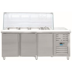 Saladette mit Glasaufsatz Modell GN 3100 TNS