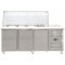 Saladette mit Glasaufsatz Modell GN 3100 TNS