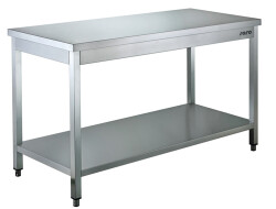 Edelstahltisch mit Unterblatt - T 600 mm B 800mm