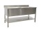 Edelstahl Spültisch mit 2 Becken links T 700 mm B 1600 mm