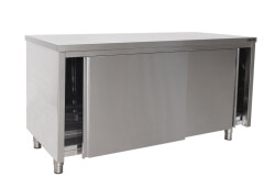 Edelstahlschrank Schiebetür - T 600 mm B 1800mm