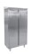 Edelstahl Hochschrank mit 3 Böden schräges Dach 600mm
