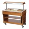 Buffetwagen Teakfarben - warm 3 x 1/1 GN Tiefe 150 mm