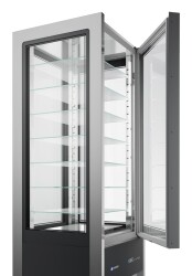 Panorama-Kühlvitrine CRISTAL TOWER 750 RV CH BLACK