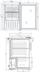 Kühlschrank Counter 68-Silver