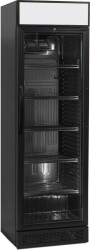 Getränkekühlschrank schwarz mit Glastür...