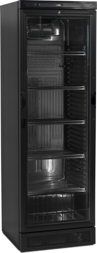 Getränkekühlschrank schwarz mit Glastür CEV425BL