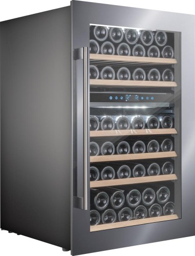 Weinkühlschrank mit Glastür 2 Zonen einbaufähig Vino 142