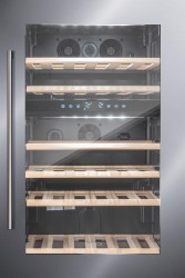 Weinkühlschrank mit Glastür 2 Zonen einbaufähig Vino 142