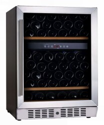 Weinkühlschrank mit Glastür 2 Zonen Vino 162...