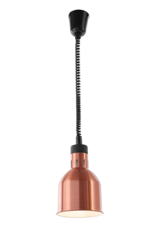 Infrarot Heizlampe rund Kupfer eloxiert inkl. Leuchtmittel