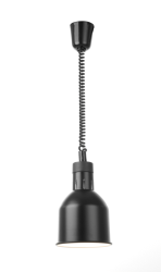 Infrarot Heizlampe rund Schwarz inkl. Leuchtmittel