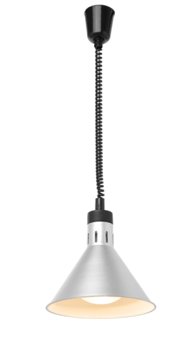 Infrarot Heizlampe Silber eloxiert inkl. Leuchtmittel