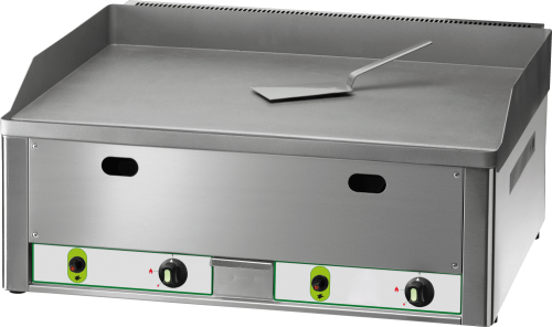 Gas-Grillplatte 2 Heizzonen glatt 8kW