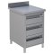 Schubladenschrank mit 2 Schubladen & Aufkantung B500 x T600 mm