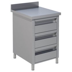 Schubladenschrank mit 3 Schubladen & Aufkantung B500...