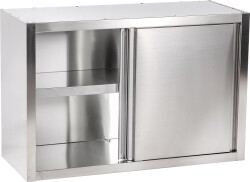 Edelstahl Wandhängeschrank mit Schiebetüren in...