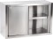 Wandhängeschrank aus Edelstahl Breite 1200 mm Tiefe 400 mm mit Schiebetüren