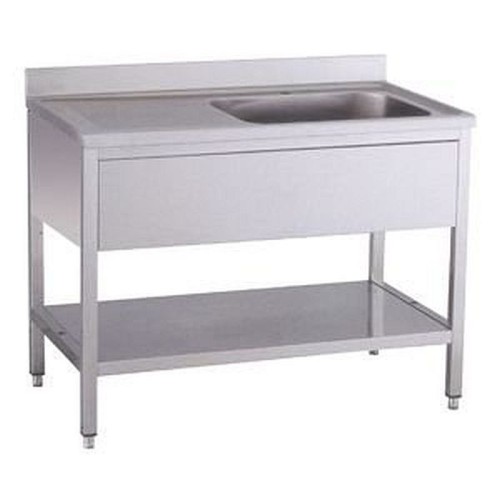Spültisch 1 Becken rechts mit Aufkantung B 120cm T 60cm