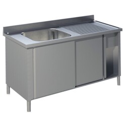 Spültisch mit Schiebetüren B 120cm T 70cm -...