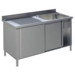 Spültisch mit Schiebetüren B 140cm T 70cm -...