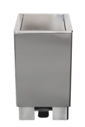 Edelstahlmülleimer Apollo 60 L mit Gasdämpfer