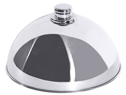 Tellerglocke 25 cm mit Knopfgriff aus Edelstahl
