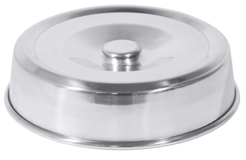 Tellerglocke rund 20,5 cm, Aluminium mit Griffmulde