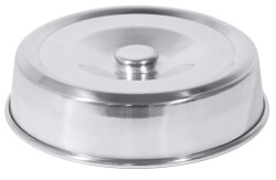 Tellerglocke rund 20,5 cm, Aluminium mit Griffmulde