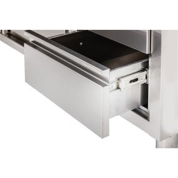 Arbeitsschrank mit Schiebetüren & Schubladenblock B1600 x T600 mm