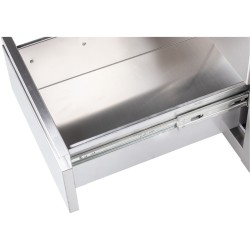 Arbeitsschrank mit Schiebetüren & Schubladenblock B1800 x T600 mm