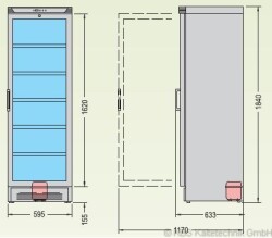 Tiefkühlschrank mit Glastür TK 371 G