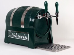 Glühwein-Durchlauferhitzer Fass schwarz 6 kW -...