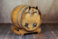 Glühwein-Durchlauferhitzer Fass Holz 6 kW - 2-leitig...