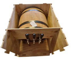 Glühwein-Durchlauferhitzer Fass Holz 6 kW - 3-leitig Luftkompressor
