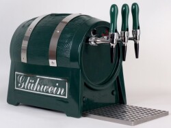 Glühwein-Durchlauferhitzer Fass schwarz 6 kW...