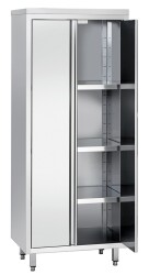 Edelstahl Hochschrank mit Flügeltüren B 1000  x...