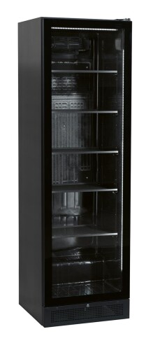 Flaschenkühlschrank mit Glastür SCU 1425 schwarz