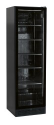 Flaschenkühlschrank mit Glastür SCU 1425 schwarz