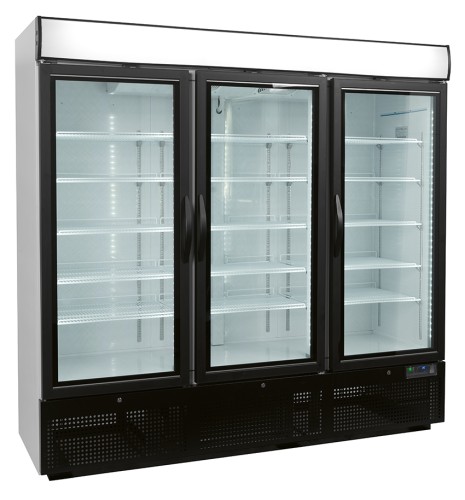 Tiefkühlschrank mit 3 Glastüren & Display TKU 1600 G-LED