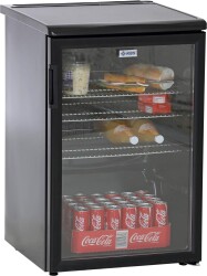 Glastürkühlschrank schwarz K 140G