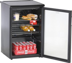 Glastürkühlschrank schwarz K 140G