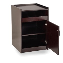 Besteckstation schwarz mit Tür und Schublade