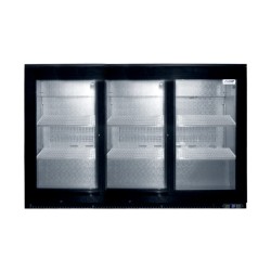 Barkühlschrank mit Glasschiebetüren schwarz KBS 322