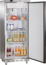 Edelstahl Gastro-Kühlschrank GN 2/1 702 U CHR