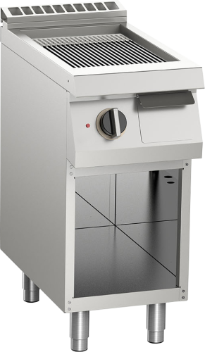 Elektro-Grillplatte gerillt verchromt 5,4 kW 1 Heizzone