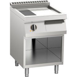 Elektro-Grillplatte 2/3 glatt 1/3 gerillt verchromt 1 HZ